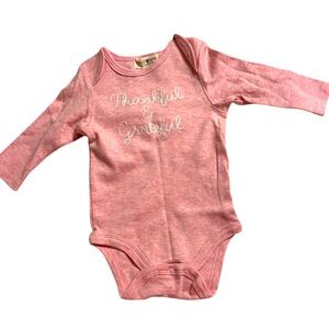 2 for $14- Rabbit and Bear Organic cotton Pink Thankful & Grateful One Piece